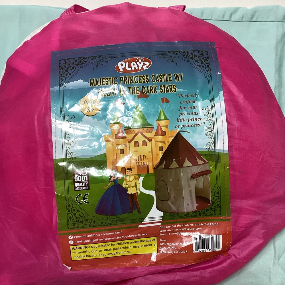 Playz Princess Pink Castle Pop Up Tent  Playhouse